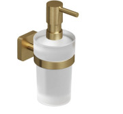 Диспенсер для жидкого мыла Kludi Vela S с держателем брашированное золото PVD 25976N0