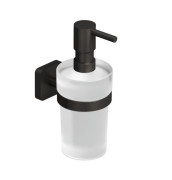 Диспенсер для жидкого мыла Kludi Vela S с держателем оружейная сталь PVD 25976N2