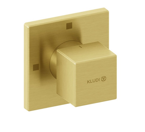 Переключатель для душа Kludi Decus встраиваемый на 3 положения брашированное золото PVD 54846N075