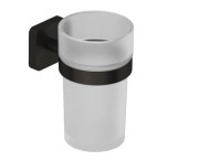 Склянка для зубних щіток Kludi Vela S з тримачем збройова сталь PVD 25975N2