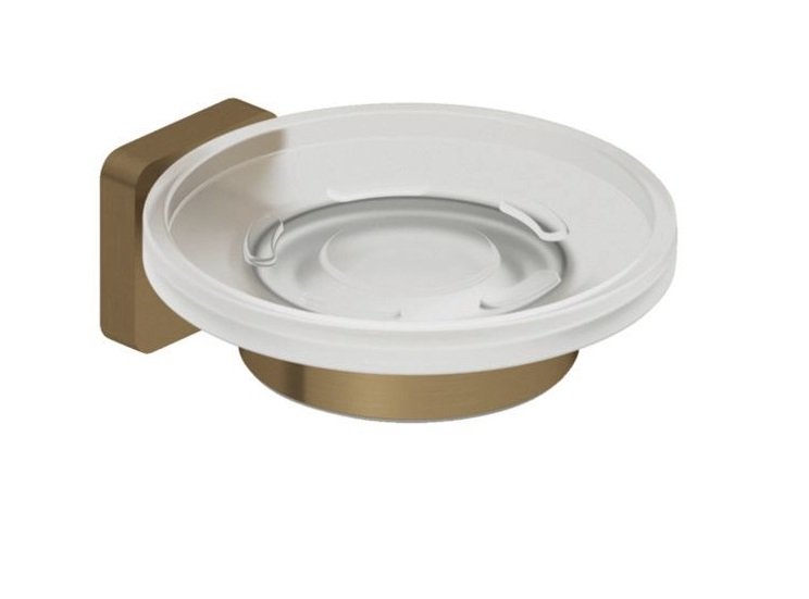 Мыльница для ванной Kludi Vela S с держателем брашированная бронза PVD 25985N1