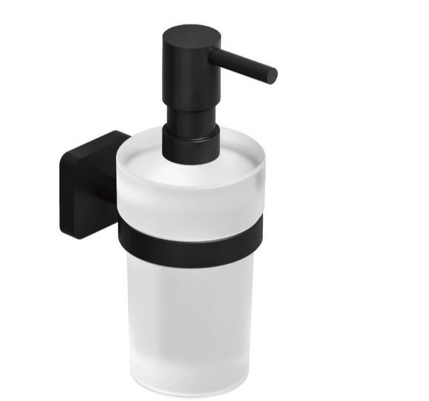 Диспенсер для жидкого мыла Kludi Vela S с держателем черный матовый 2597639