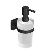 Диспенсер для жидкого мыла Kludi Vela S с держателем оружейная сталь PVD 25976N2