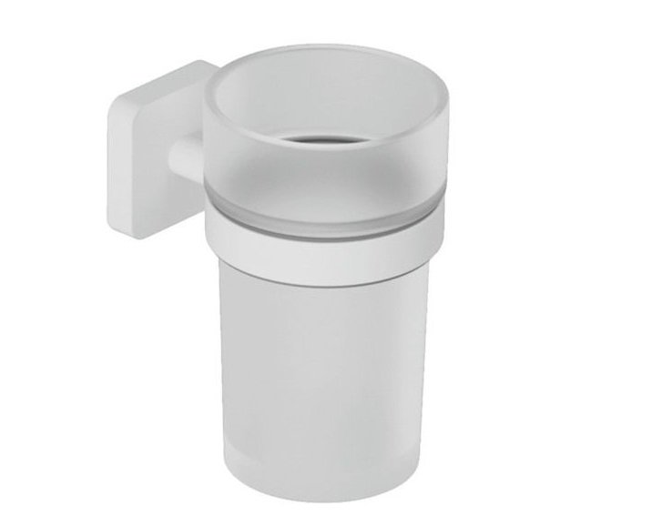 Стакан для зубных щеток Kludi Vela S с держателем белый матовый 2597553