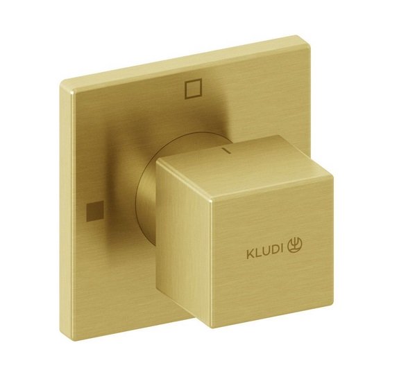 Переключатель для душа Kludi Decus встраиваемый на 2 положения брашированное золото PVD 54847N075