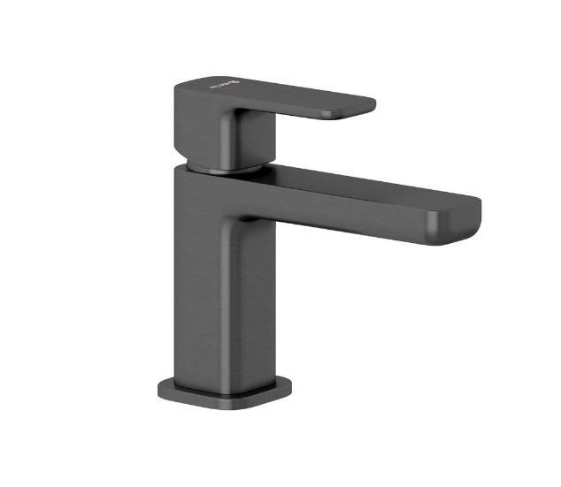 Смеситель для раковины Kludi Renon с донным клапаном оружейная сталь PVD 42267N275