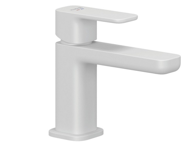 Змішувач для раковини Kludi Renon одноважільний білий матовий 422905375