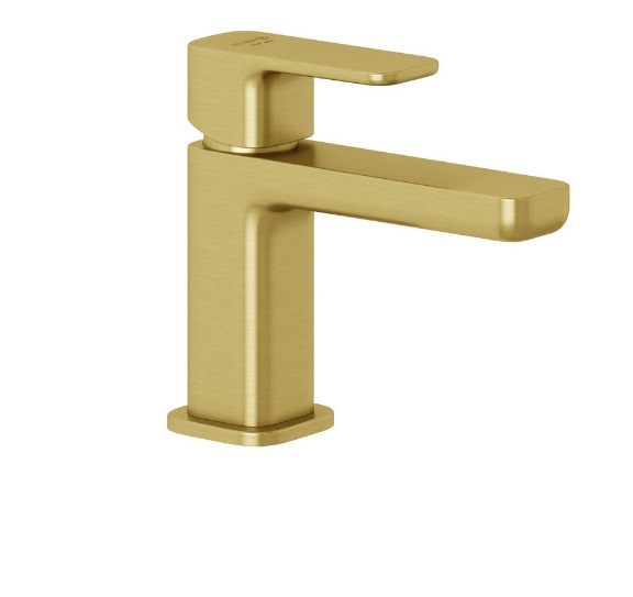 Смеситель для раковины Kludi Renon однорычажный брашированное золото PVD 42290N075