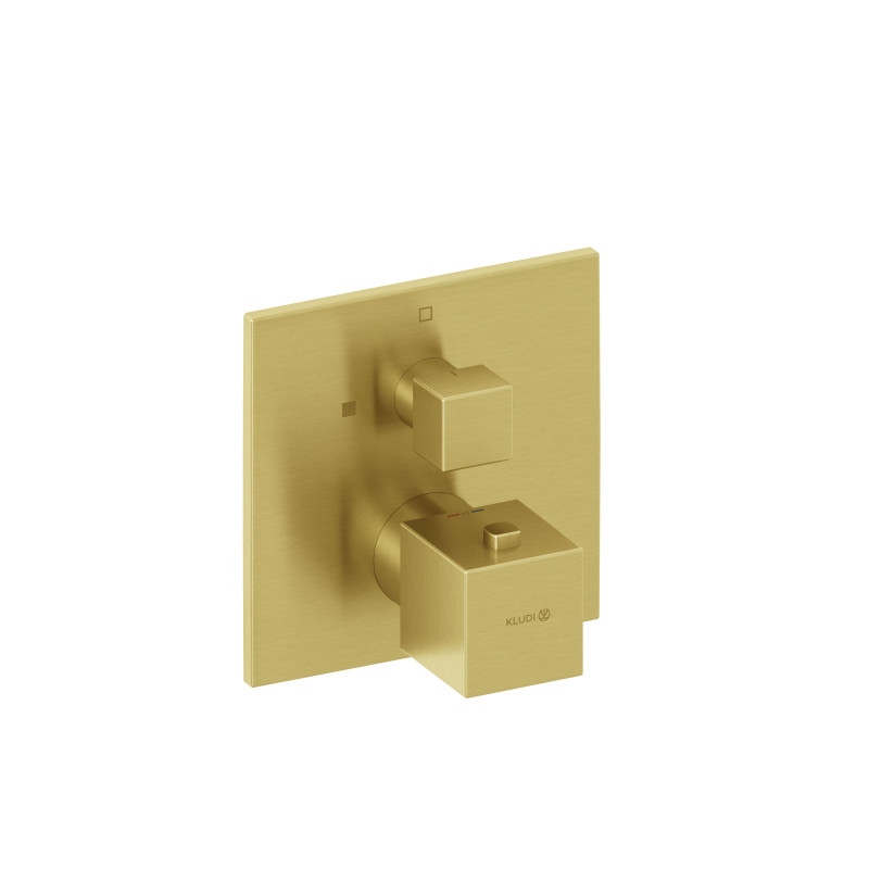 Термостат для душу Kludi Decus вбудований одновентильний золото брашоване PVD 54885N075