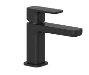 Смеситель для раковины Kludi Renon с донным клапаном черный матовый 422663975