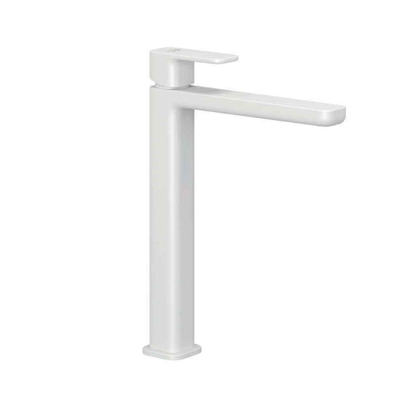 Смеситель для раковины Kludi Renon однорычажный белый матовый 422985375