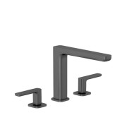 Смеситель для раковины Kludi Renon на 3 отверстия оружейная сталь PVD 42393N275