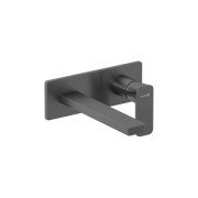 Смеситель для раковины Kludi Renon настенный однорычажный оружейная сталь PVD 42244N275