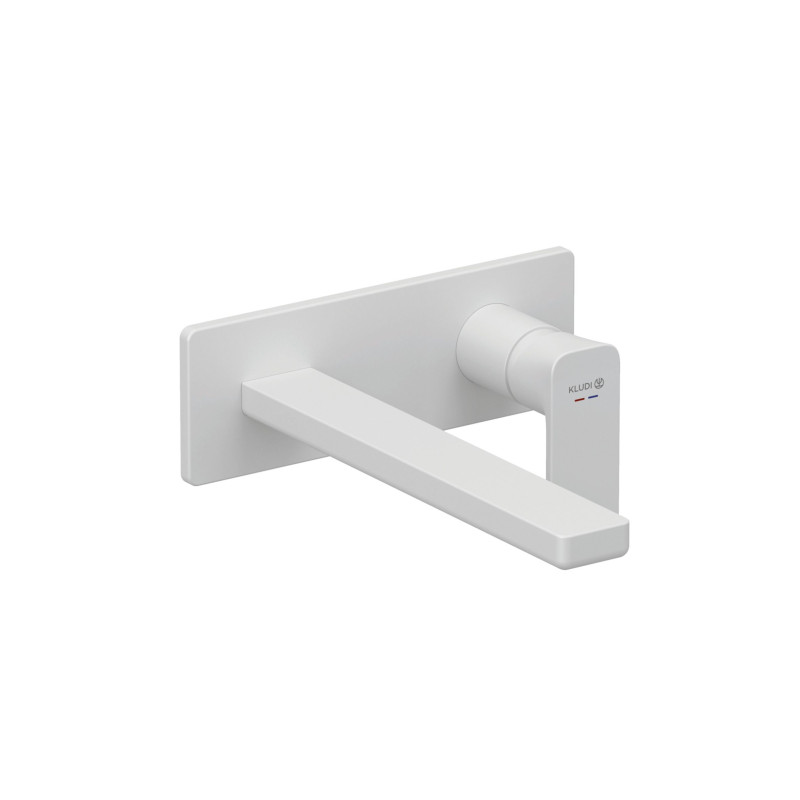 Змішувач для раковини Kludi Renon настінний одноважільний білий матовий 422455375