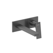 Смеситель для раковины Kludi Decus настенный однорычажный оружейная сталь PVD 54244N275