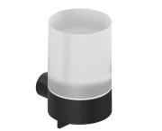 Диспенсер для жидкого мыла Kludi Vela R с держателем черный матовый 5897639