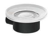 Мыльница для ванной Kludi Vela R с держателем черный матовый 5898539