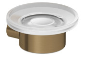 Мыльница для ванной Kludi Vela R с держателем брашированная бронза PVD 58985N1