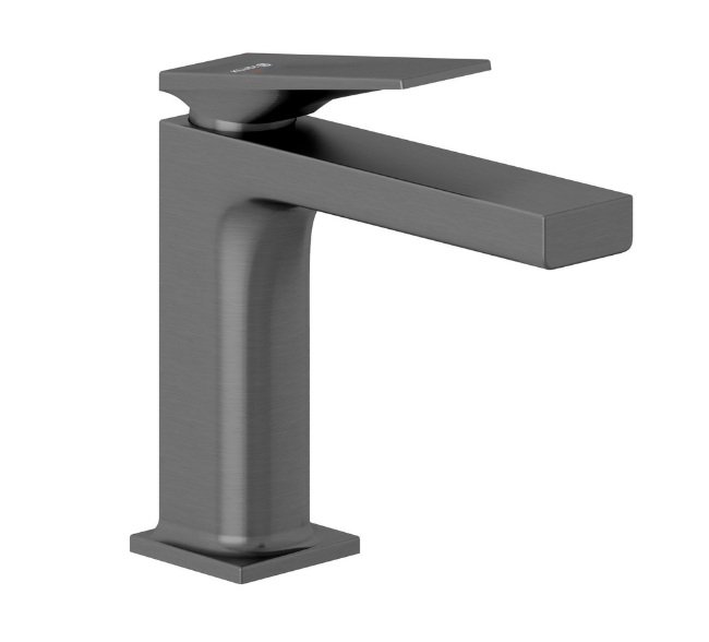 Смеситель для раковины Kludi Decus с донным клапаном оружейная сталь PVD 54288N275