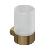 Склянка для зубних щіток Kludi Vela R з тримачем брошована бронза PVD 58975N1