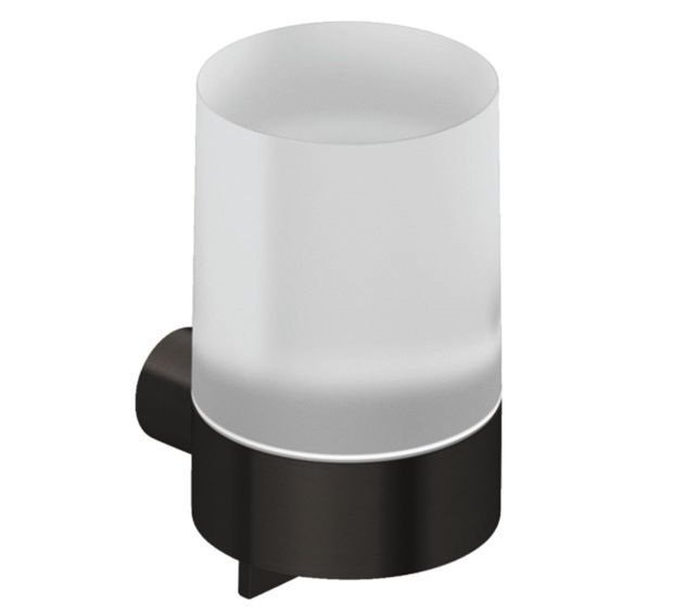 Диспенсер для рідкого мила Kludi Vela R з тримачем збройова сталь PVD 58976N2