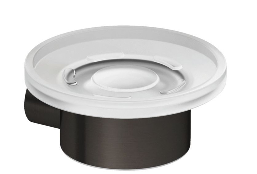 Мыльница для ванной Kludi Vela R с держателем оружейная сталь PVD 58985N2