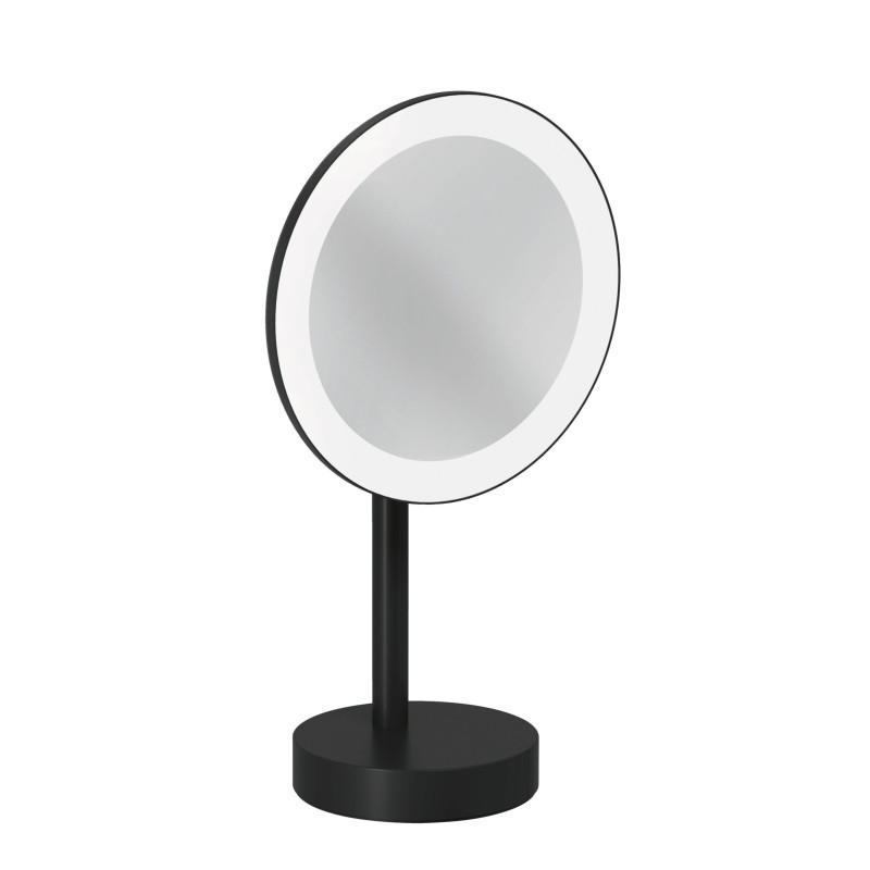 Дзеркало косметичне Kludi Vela R з LED-підсвічуванням чорний матовий 5899539F