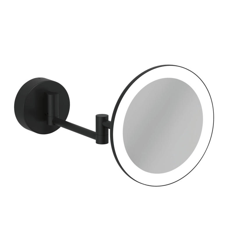 Зеркало косметическое Kludi Vela R c LED-подсветкой черный матовый 5899539W