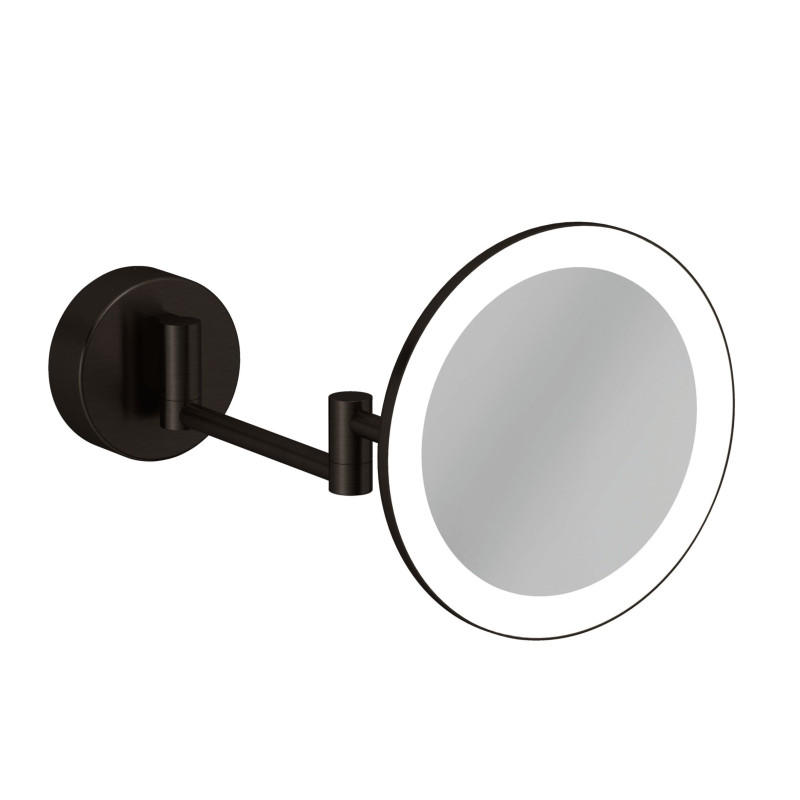 Зеркало косметическое Kludi Vela R с LED-подсветкой оружейная сталь PVD 58995N2W