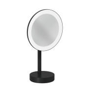 Зеркало косметическое Kludi Vela R с LED-подсветкой черный матовый 5899539F