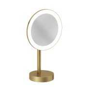 Зеркало косметическое Kludi Vela R c LED-подсветкой брашированное золото PVD 58995N0F