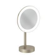 Зеркало косметическое Kludi Vela R с LED-подсветкой брашированный никель PVD 58995N5F
