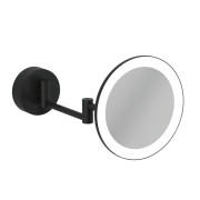 Зеркало косметическое Kludi Vela R c LED-подсветкой черный матовый 5899539W