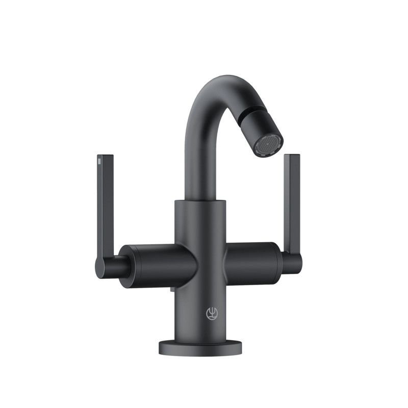 Змішувач для біде Kludi Nova Fonte із донним клапаном чорний матовий 203133915