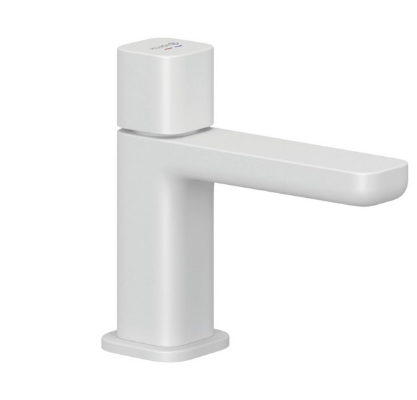 Кран для раковини Kludi Renon на одне підведення одновентильний білий матовий 421185375