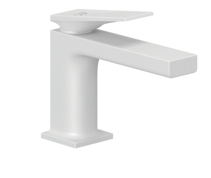 Смеситель для раковины Kludi Decus с донным клапаном белый матовый 542665375