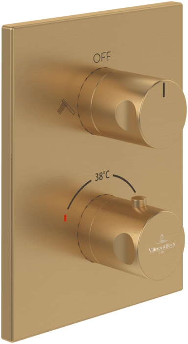 Термостат для душу Villeroy & Boch Universal Taps & Fittings вбудований матове золото TVD00065300076