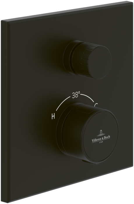 Термостат для душа Villeroy & Boch Universal Taps & Fittings встраиваемый матовый черный TVS000039000K5