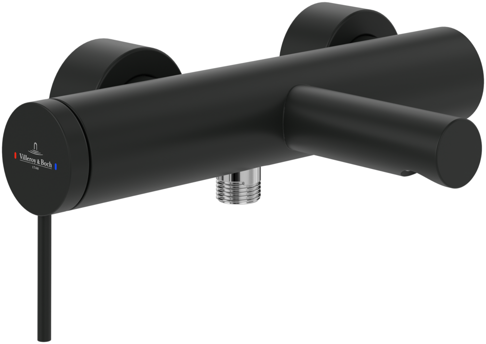 Смеситель для ванной Villeroy & Boch Loop & Friends однорычажный матовый черный TVT106501153K5