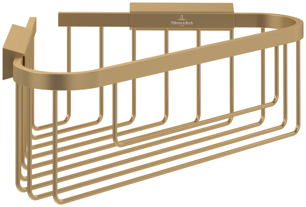 Кутова поличка-кошик для душу Villeroy & Boch Elements - Tender матове золото TVA15100900076