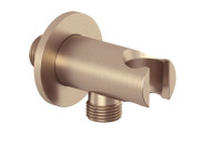 Шланговое подключение Kludi A-Qa с держателем для душа брашированная бронза PVD 65567N100