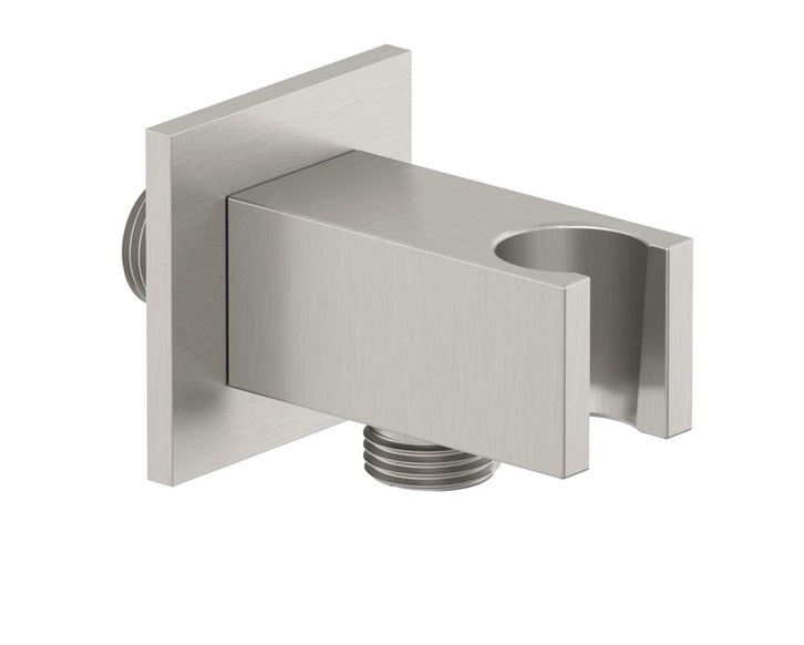 Шланговое подключение Kludi A-Qa с держателем для душа брашированный никель PVD 65569N500