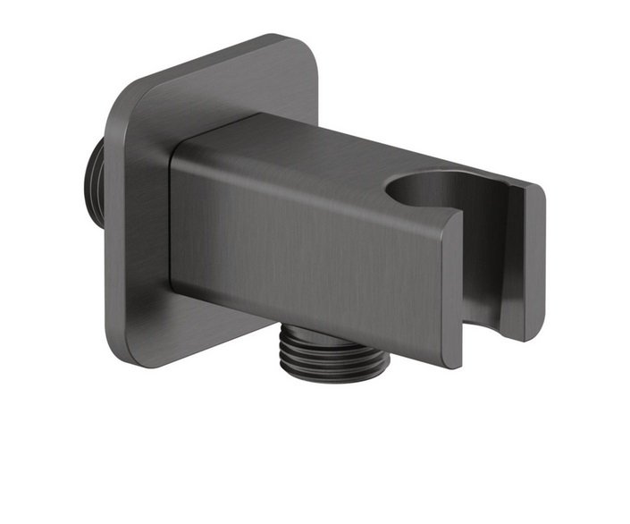 Шлангове підключення Kludi A-Qa з тримачем для душу збройова сталь PVD 65568N200