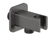 Шланговое подключение Kludi A-Qa с держателем для душа оружейная сталь PVD 65568N200