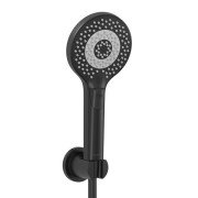 Ручний душ на тримачі Kludi Dive 3-режимний чорний матовий 699503900