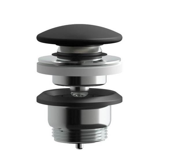 Донный клапан для раковины Kludi Push-Open черный матовый 104703900