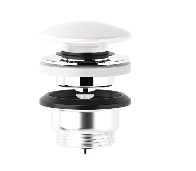 Донний клапан для раковини Kludi Push-Open білий 104704300