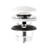 Донний клапан для раковини Kludi Push-Open білий 104704300