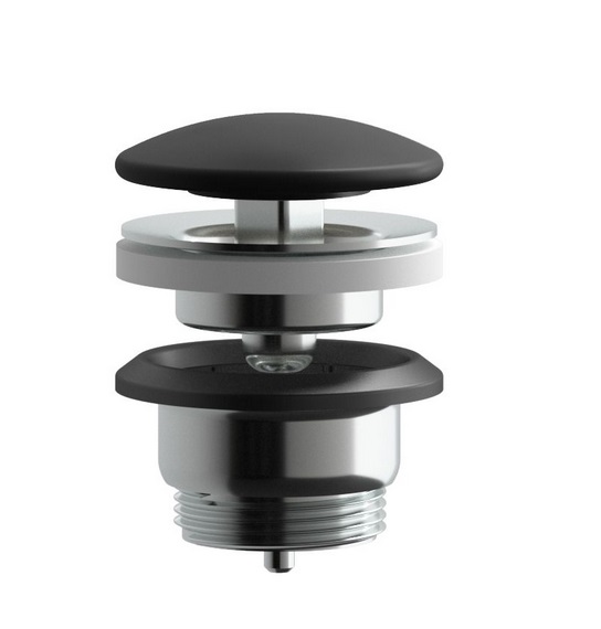 Донний клапан для раковини Kludi Push-Open чорний матовий 104713900