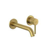 Змішувач для раковини Kludi Bozz настінний одноважільний брошуроване золото PVD 38245N076